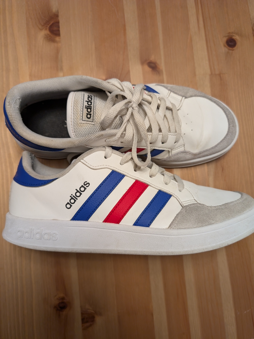adidas Men’s Breaknet Sneakers Red/White/Royal Blue